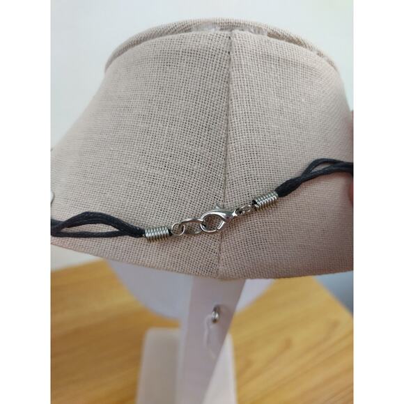 Colorful Shell Multi Strand Statement Necklace Black Cord Lobster Clasp - Picture 2 of 5